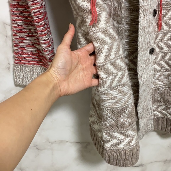 Caslon Multi Color Aztec Jacquard Sweater Coat - Picture 5 of 9